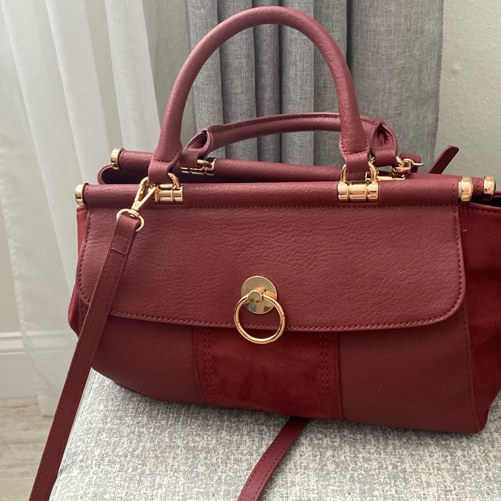 Lauren Conrad wine satchel bag